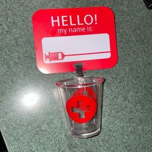 Nurse Badge with Shot Glass